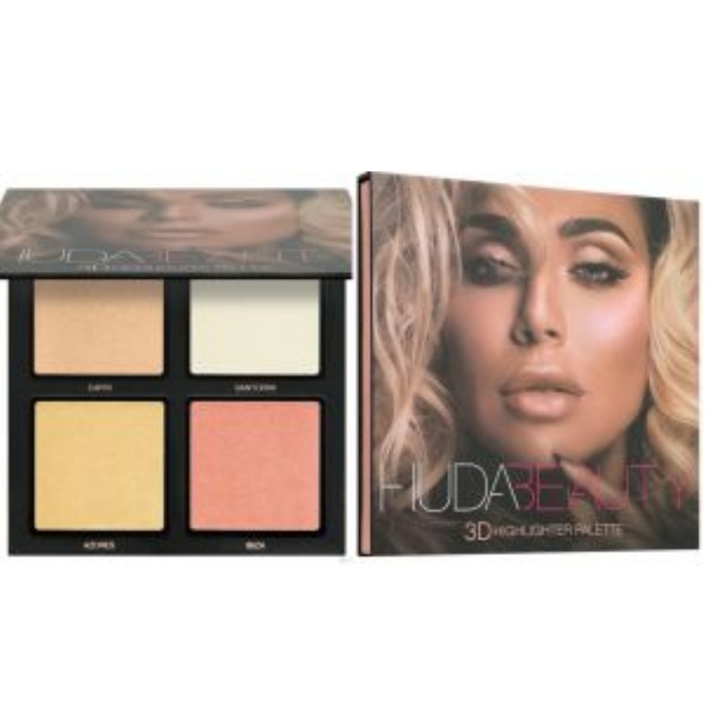 •NWT•Huda Beauty 3D Highlighter Palette Pink Sand